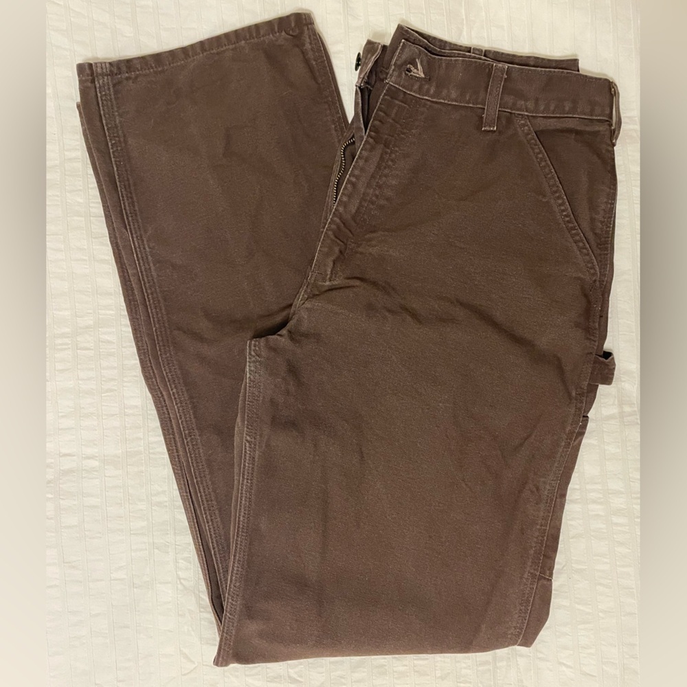 CARHARTT- B11 Washed Duck Work Dungaree- brown - size 34/36